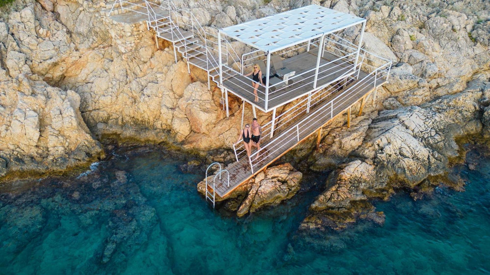 Beachfront White Villa With Private Swimming Pool Kalkan Exteriör bild