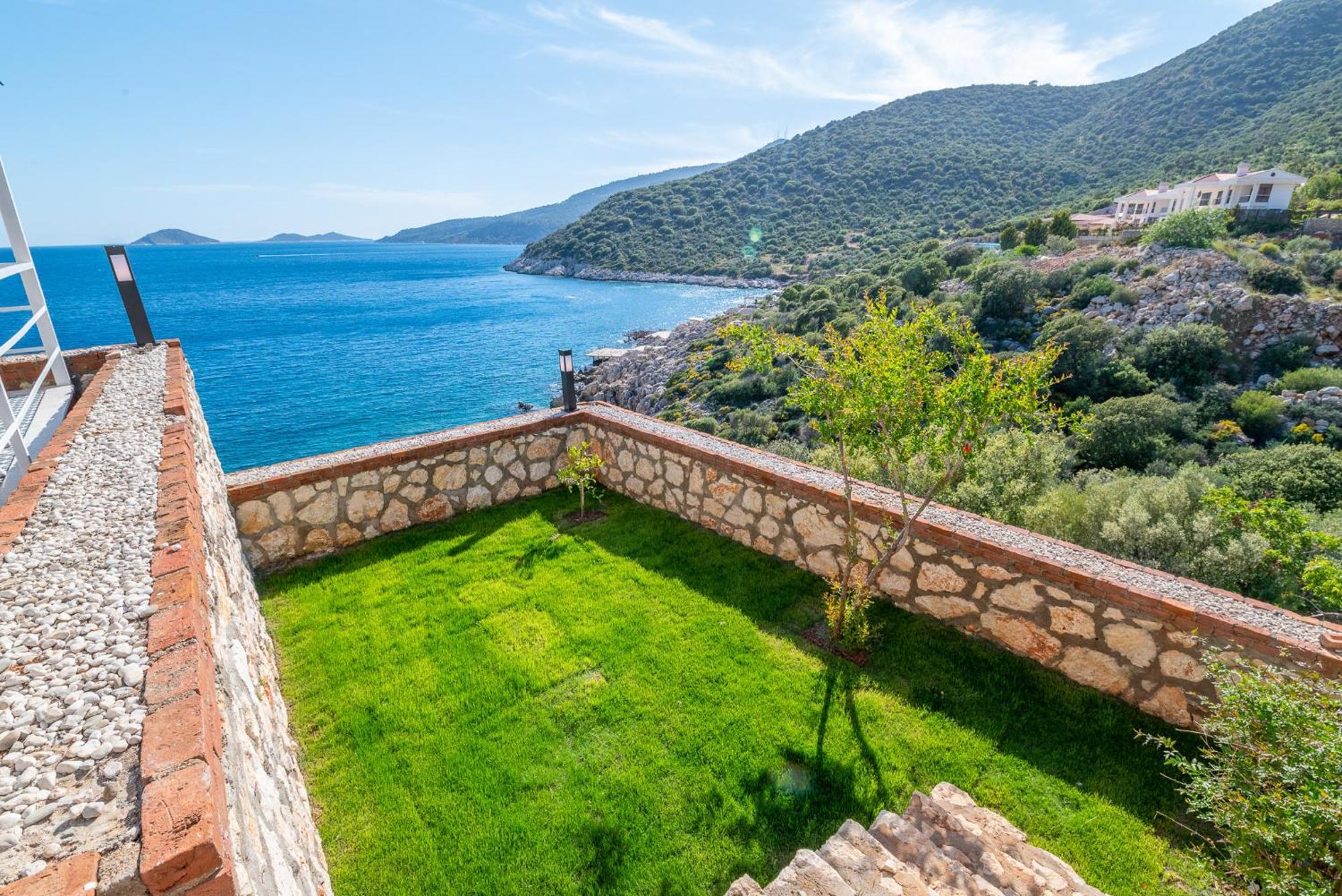 Beachfront White Villa With Private Swimming Pool Kalkan Exteriör bild